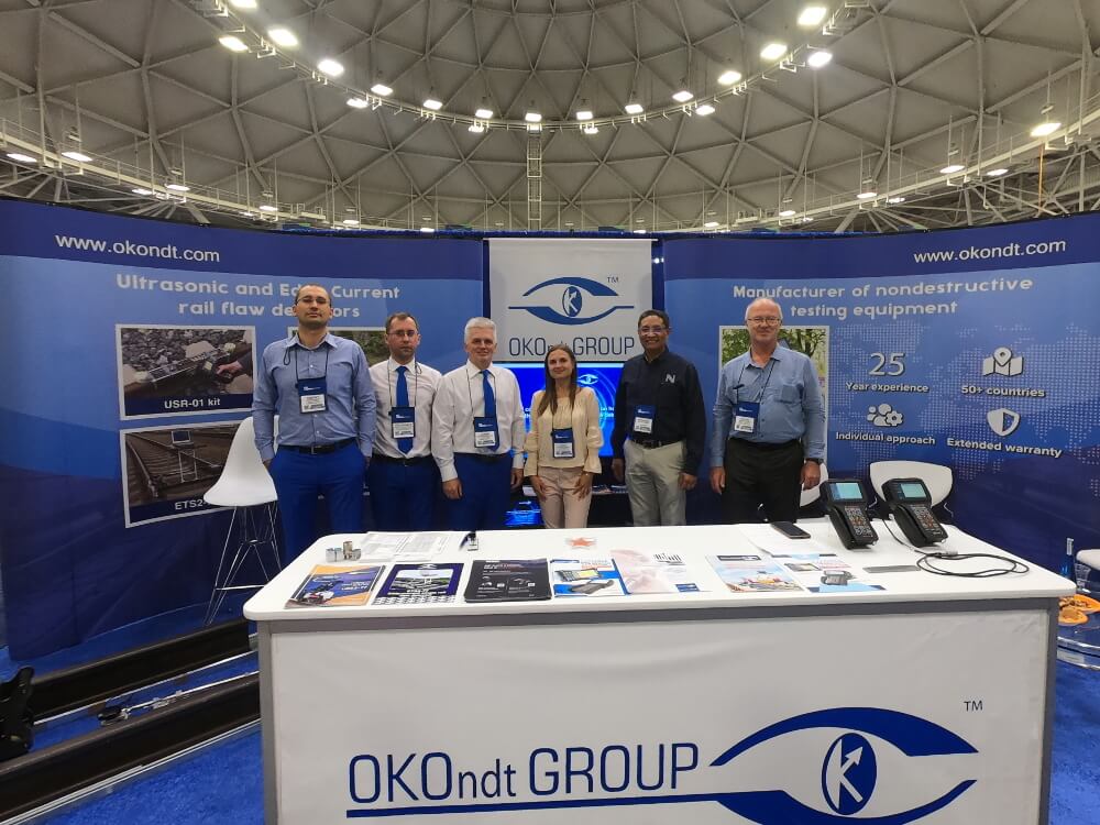 Команда OKOndt Group и представитель американского дистрибьютора компании Nomo Group на Railway Interchange-2019