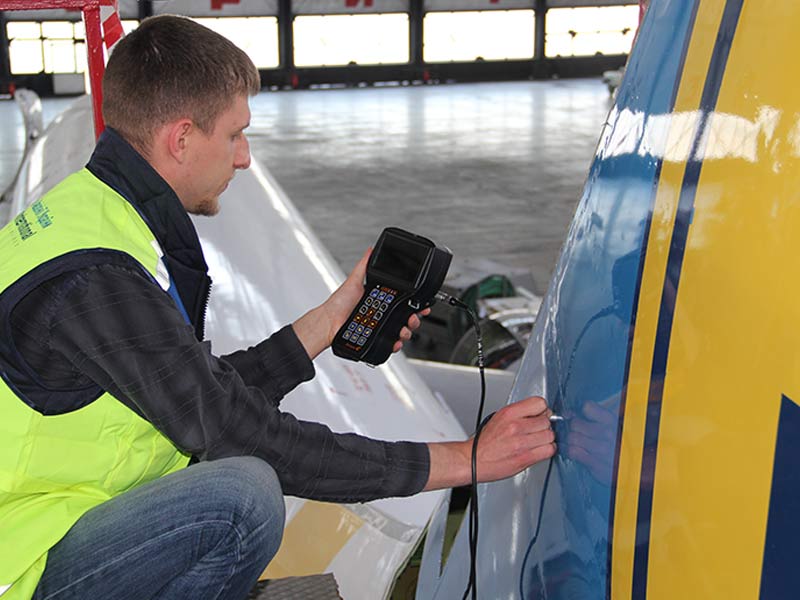 In-Service Inspection of Aircraft Blocks Using Eddy Current Flaw Detector EDDYCON C
