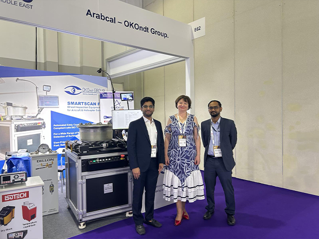 Мохамед Васел, Татьяна Луценко и Мияд Хайдроуз на выставке MRO Middle East 2026, Дубай