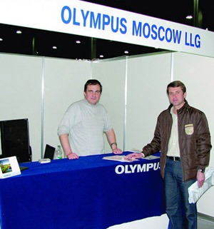 Стенд компании «Olympus Moscow» на 9-й Выставке оборудования неразрушающего  контроля, Киев, 2007
