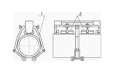 Рычаги обхвата трубы сканера для контроля труб малого и среднего диаметров