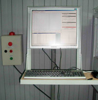 Промышленный компьютер с ЖК-монитором механизированной системы контроля колесных пар