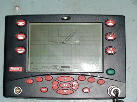 Результаты контроля шестерни редуктора ВР-26 дефектоскопом Phasec 2200 