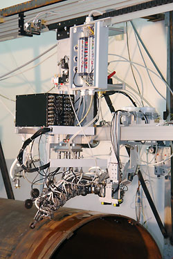 Полная конструкция сканирующего механизма автоматизированной системы контроля труб «Унискан-ЛуЧ КТ-7»