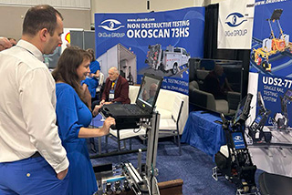 The ETS2-73 eddy current flaw detector for rail testing , showcased at the Railway Interchange 2025 exhibition in the USA